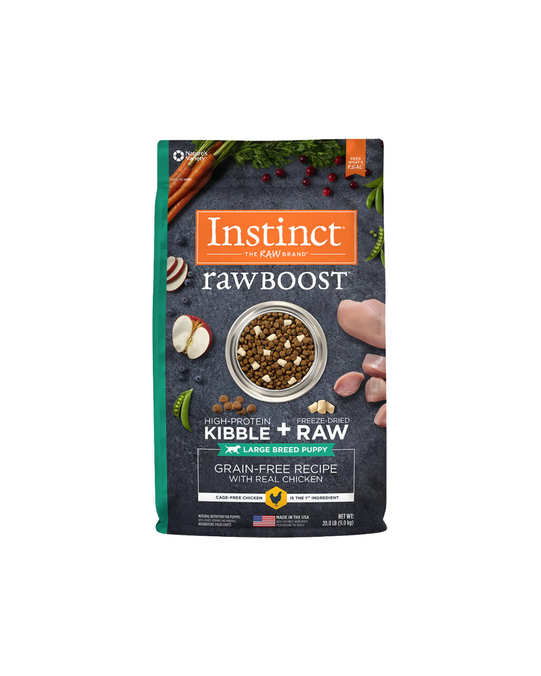 Instinct Raw Boost Pollo Cachorro Raza Grande